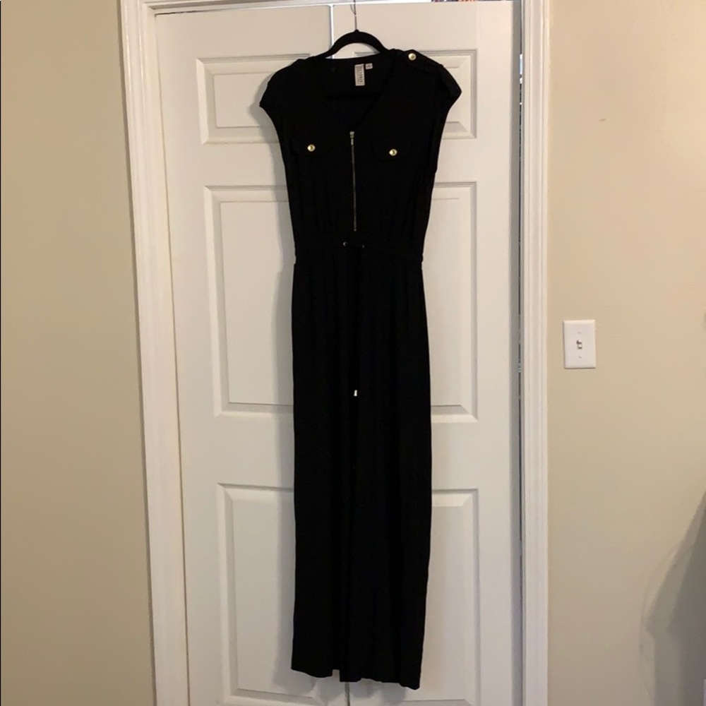 Black jumper with gold accents